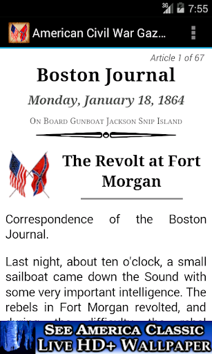 【免費教育App】1864 Jan Am Civil War Gazette-APP點子