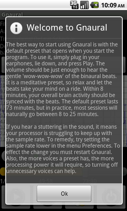 Gnaural for Android Screen 3