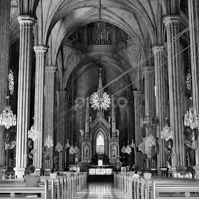 The Basilica Minore de San Sebastian, better known as San Sebastian Church, is a Roman Catholic minor basilica in Manila, Philippines and the seat of the Parish of San Sebastian.Completed in 1891, San Sebastian Church is noted for its architectural features. An example of the revival of Gothic architecture in the Philippines, it is the only all-steel church or basilica in asia, and claimed as the only prefabricated steel church in the world. by Jeg Garcia - Buildings & Architecture Places of Worship