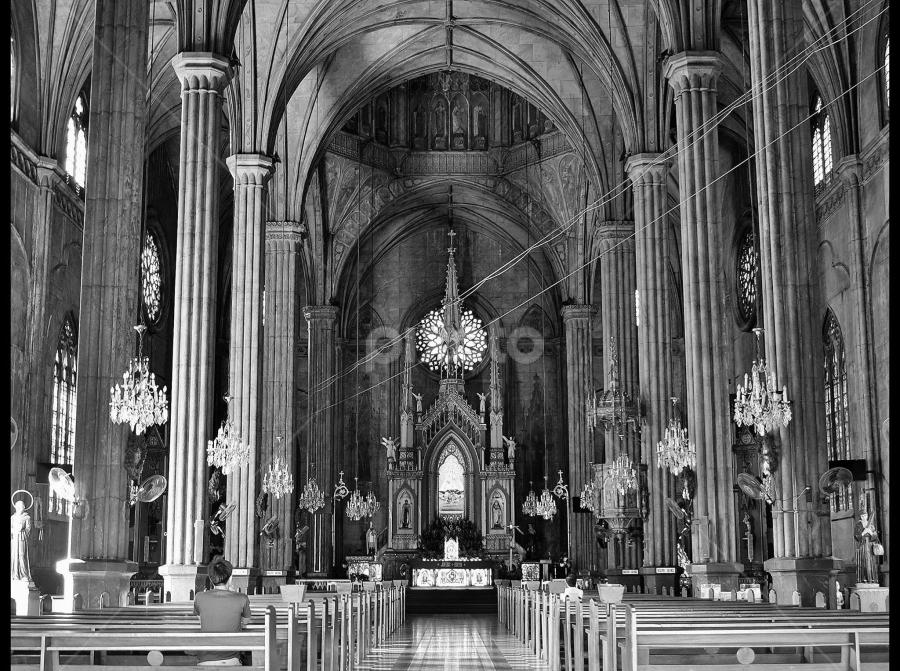 The Basilica Minore de San Sebastian, better known as San Sebastian Church, is a Roman Catholic minor basilica in Manila, Philippines and the seat of the Parish of San Sebastian.Completed in 1891, San Sebastian Church is noted for its architectural features. An example of the revival of Gothic architecture in the Philippines, it is the only all-steel church or basilica in asia, and claimed as the only prefabricated steel church in the world. by Jeg Garcia - Buildings & Architecture Places of Worship