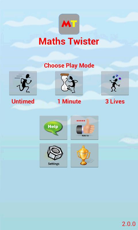 Android application Maths Twister screenshort