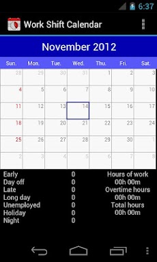 Work Shift Calendarのおすすめ画像1