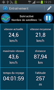 Capture d'ecran de l'application Android CycleDroid (donate)