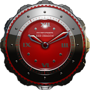 Dragon Clock Widget red