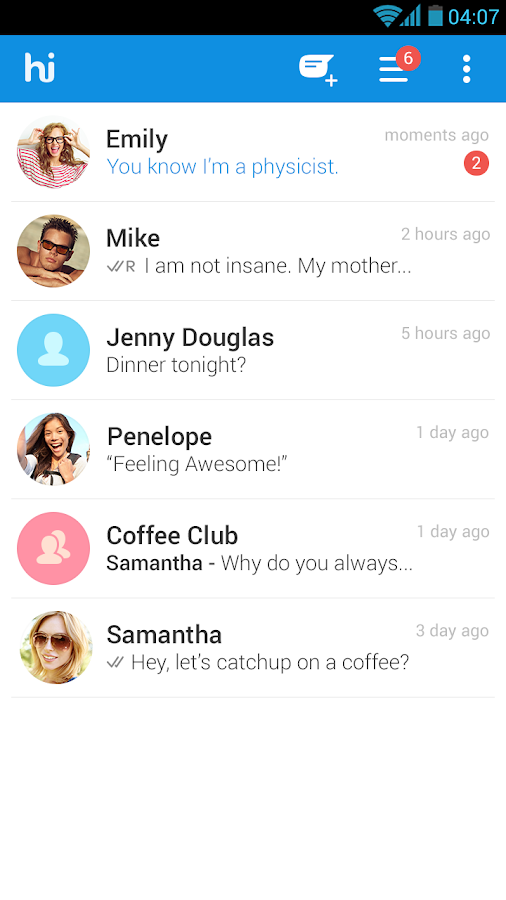 hike messenger - screenshot