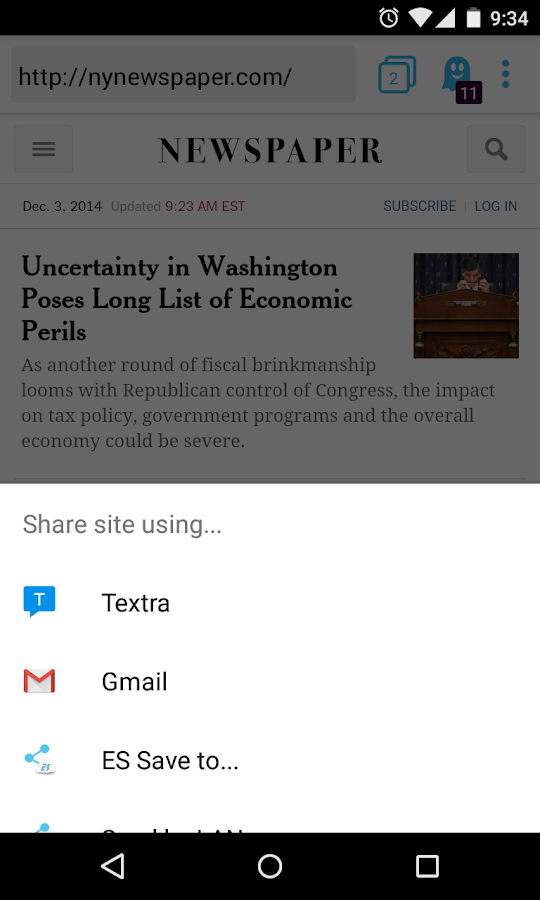 Ghostery Privacy Browser - screenshot