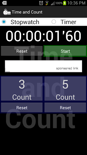 Stopwatch and Tally counter