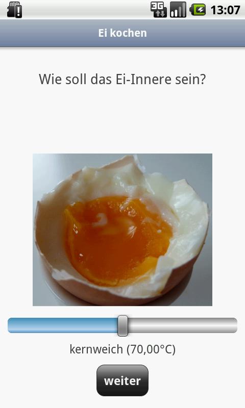 Android application Egg Chef screenshort