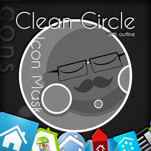 Outline для андроид. Deep clean circle icon.