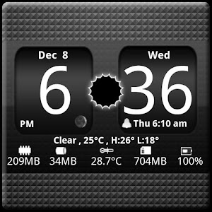 FlipClock BlackOut Widget 4x2  Icon