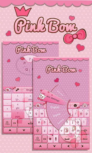 Pink Bow GO Keyboard Theme