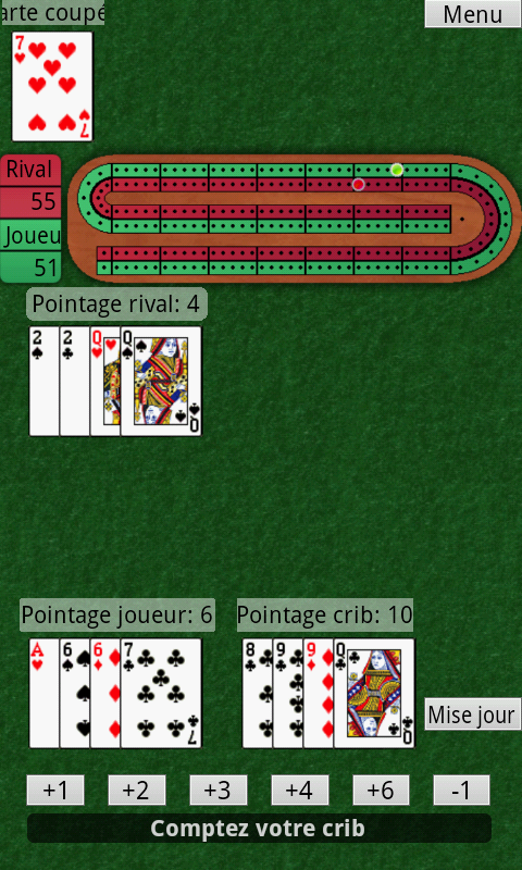 Android application BTO Cribbage screenshort