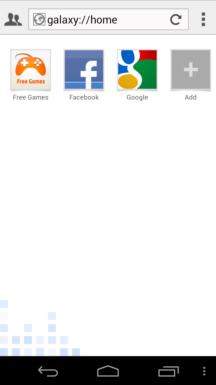 Galaxy Flash Browser License Screen 1