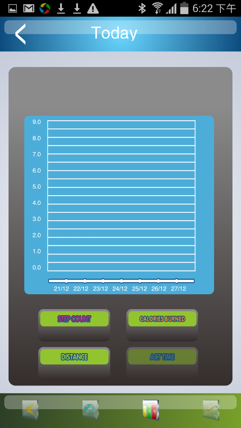 Bluetooth Health watch Screen 1