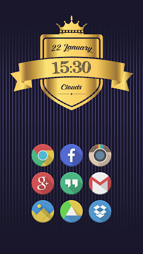 Golden Clocks - Zooper Widget