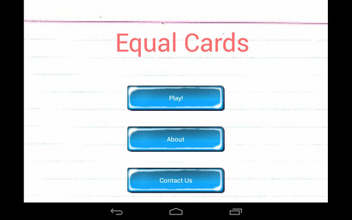 Equal Cards Free