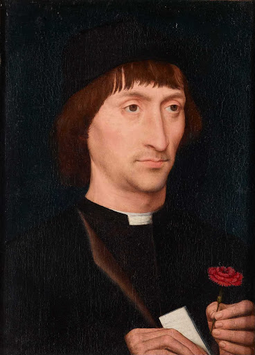 Portrait of a Man with a Pink