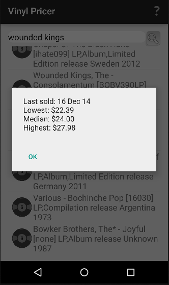 Vinyl Pricer Screen 3