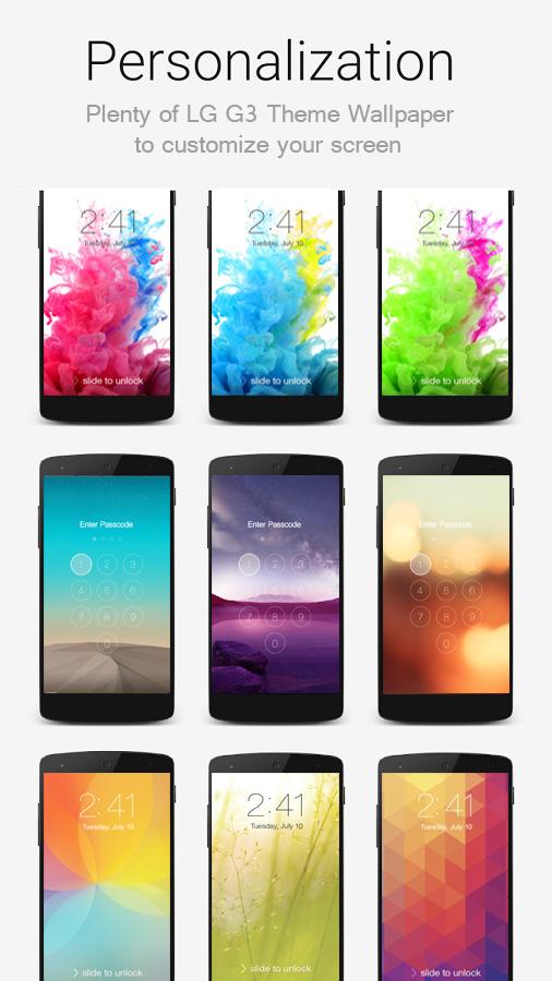 Lock Screen LG G3 Theme Screen 3