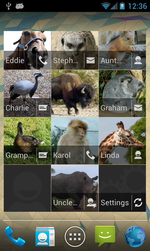 Android application SB Contact Widget screenshort