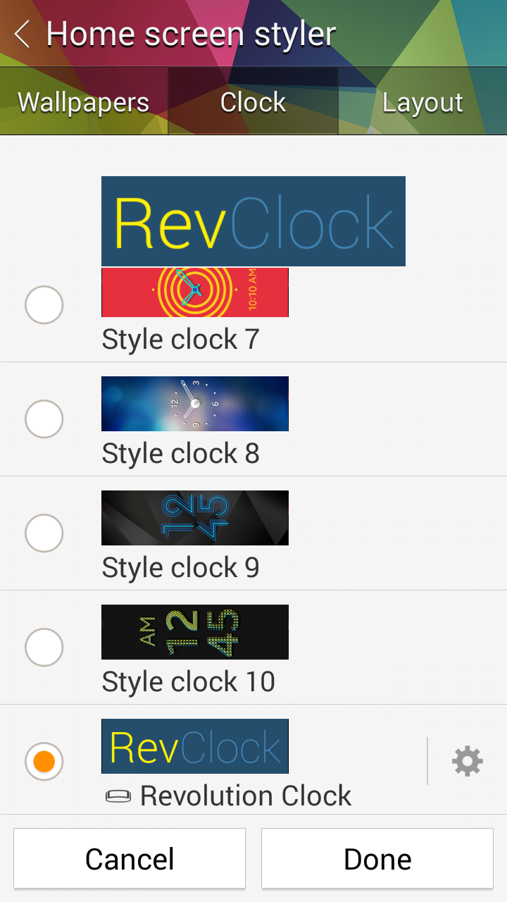 Gear Fit Revolution Clock Screen 2
