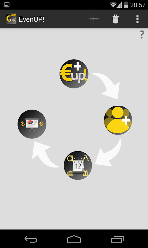 Android application EvenUP! Pro screenshort