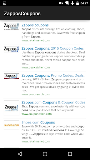 Coupons for Zappos