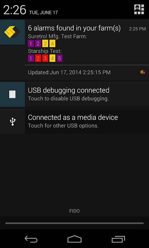 Android application Kiln Monitor screenshort