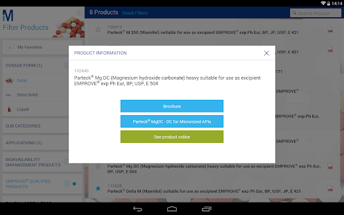 Free EMD Millipore Formulation APK
