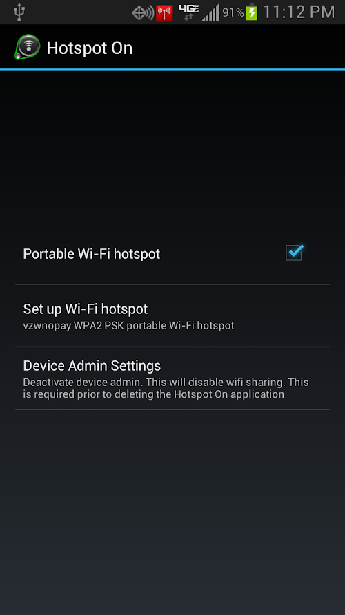 Android application Hotspot On (Wifi w/o Root) screenshort