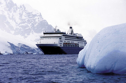 Holland-America-Ryndam-Antarctica - Holland America's Ryndam sails through the Lemaire Channel of Antarctica.