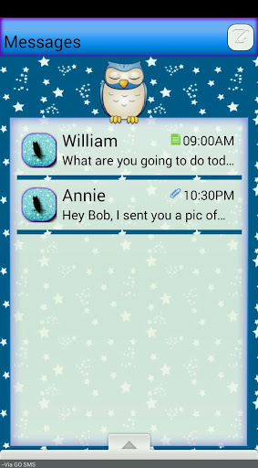 OwlsNStars GO SMS THEME