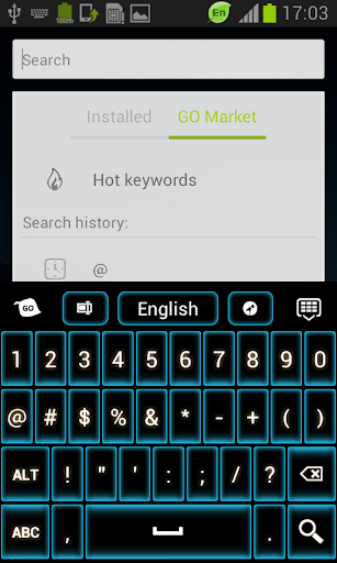 【免費個人化App】藍色霓虹燈GO輸入法-APP點子