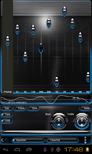 Poweramp skin Light Blue Glow v3.10