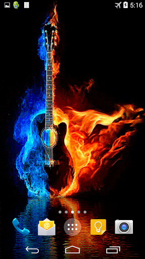 Burning Guitar Live Wallpaper