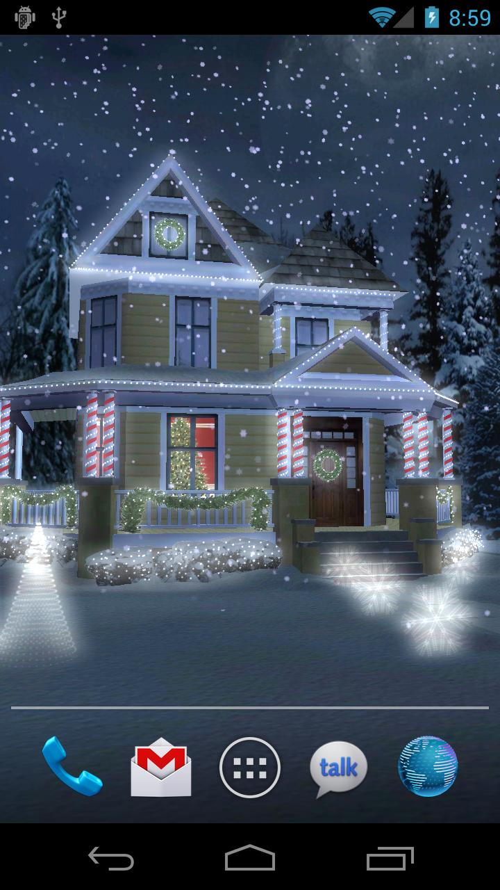 Android application Holiday Lights Live Wallpaper screenshort