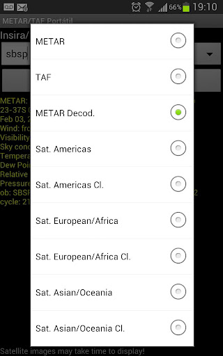 METAR TAF Satellites