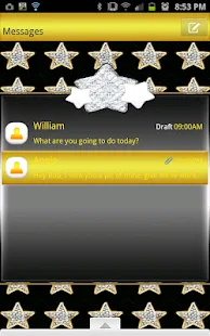 免費下載個人化APP|GO SMS - Gold Diamond Star app開箱文|APP開箱王