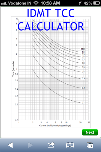 IDMT TCC CALCULATOR