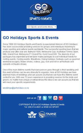 【免費旅遊App】GO Holidays Sports and Events-APP點子