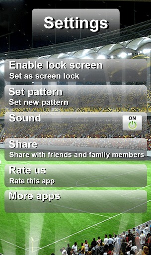 Football Pattern Screen Lock