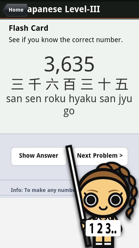 Learn Japanese Numbers, Fast!- screenshot