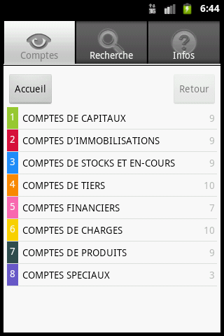 Android application Plan Compta screenshort