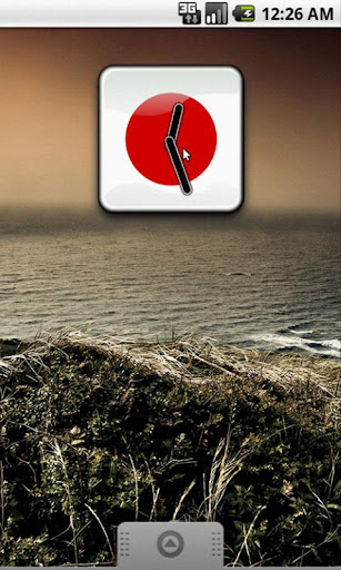 Japan Flag Clock Widget