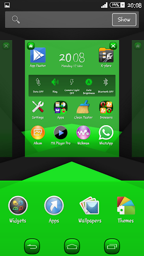 【免費個人化App】eXPERIAnce Theme Black Green-APP點子