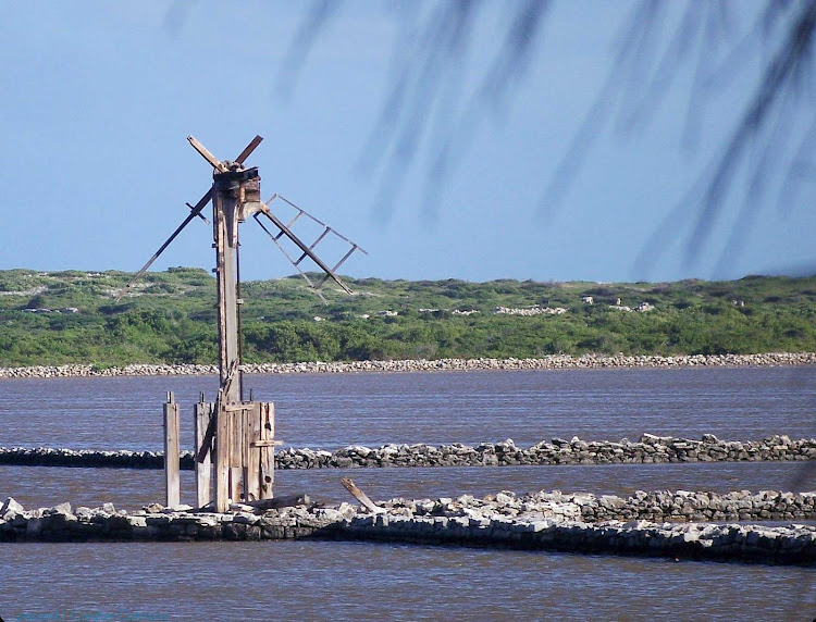 An abandoned windmill on Salt Cay in Turks and Caicos.