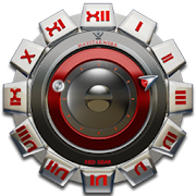 Clock Widget Red Gear