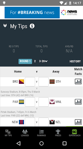 NRL Tipping Central 2015