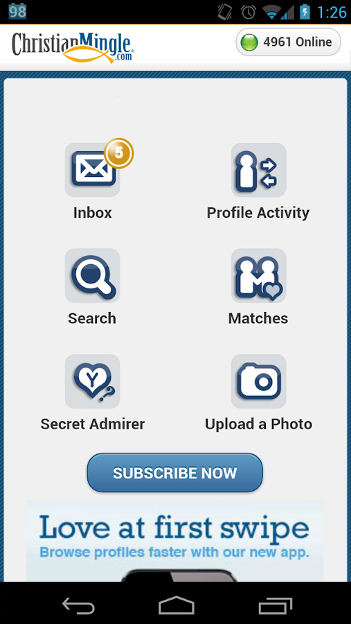 Login to Mobile at the Leading Christian Dating Site