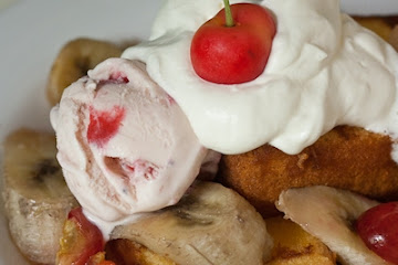 Grilled Pound Cake with Roasted Fruit